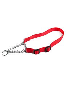 COLLARE SEMI-STRANGOLO NYLON E CATENA