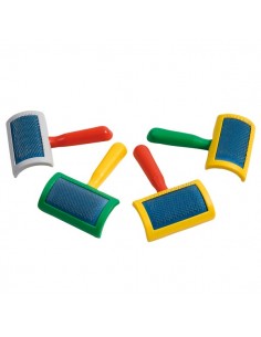 CARDATORE MULTICOLORE CON MANICO IN PLASTICA