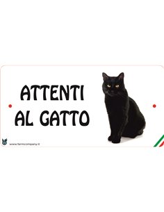 CARTELLI "ATTENTI AL CANE" IN FOREX - GATTO SORIANO NERO
