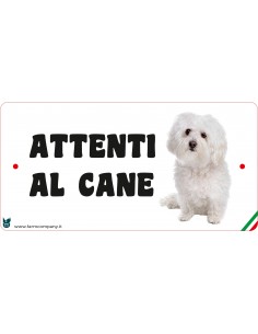 CARTELLI ATTENTI AL CANE IN...