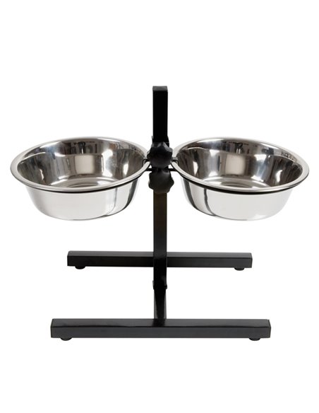 COMETA ADJUSTABLE STAND WITH STAINLESS STEEL BOWLS
