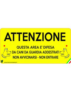 CARTELLI ATTENTI AL CANE IN...