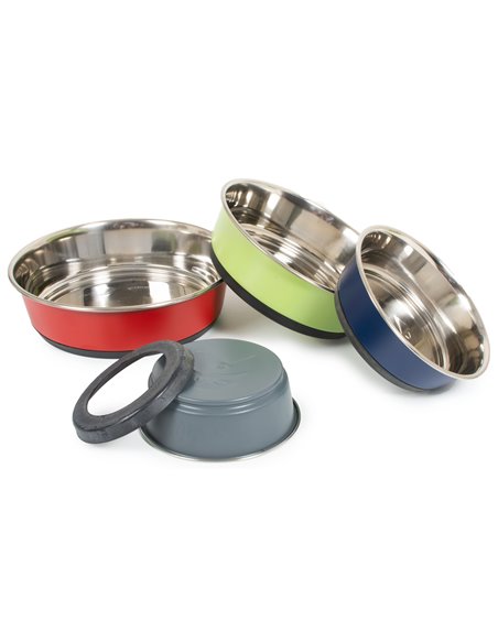HEAVY STAINLESS STEEL BOWL WITH ANTISKID