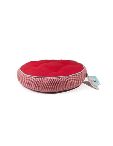 CUSCINO TONDO WWF IN PLASTICA RICICLATA ROSSO
