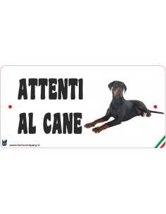 CARTELLI ATTENTI AL CANE IN...