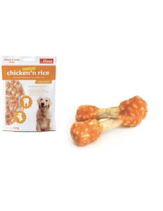 BASTONCINI DI PELLE BOVINA CON POLLO E RISO