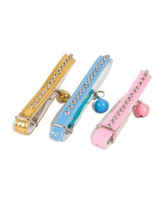 COLLARINI GATTO ELASTICIZZATI IN ECOPELLE CON STRASS