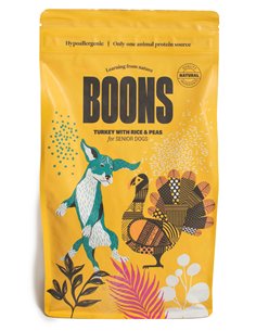 BOONS ALIMENTO PER CANI SENIOR TACCHINO CON RISO E PISELLI