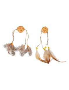 PALLINA GATTO PAGLIA E PIUME