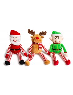 PELUCHE NATALE ASSORTITI GAMBA LUNGA