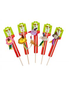 CANNA DA PESCA CON ANIMALI SAVANA