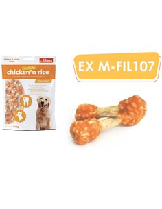 BASTONCINI DI PELLE BOVINA CON POLLO E RISO