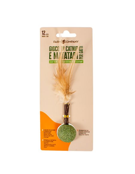 PALLINA IN CATNIP CON MATATABI E PIUMA