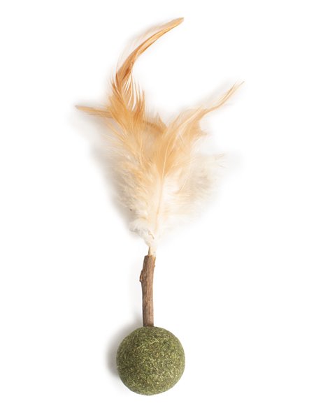 PALLINA IN CATNIP CON MATATABI E PIUMA