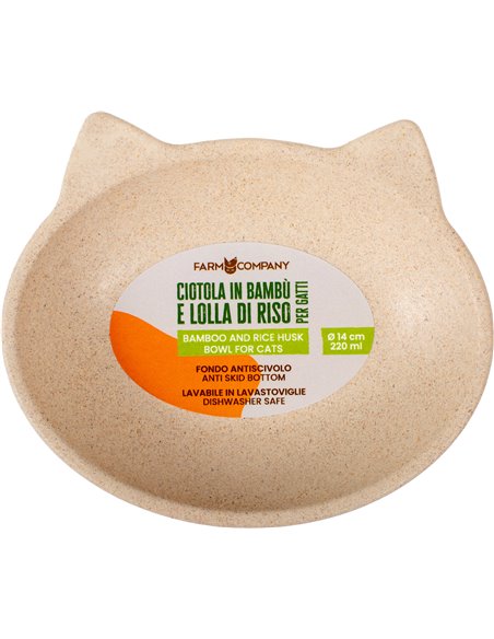 CIOTOLA GATTO IN BAMBU E LOLLA DI RISO