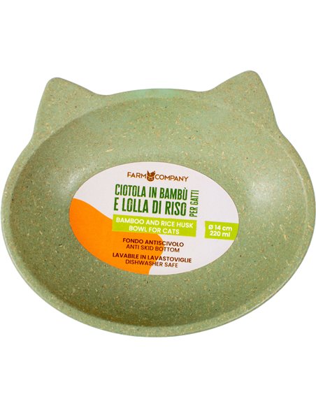 CIOTOLA GATTO IN BAMBU E LOLLA DI RISO