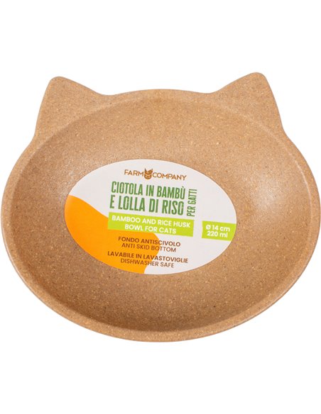 CIOTOLA GATTO IN BAMBU E LOLLA DI RISO