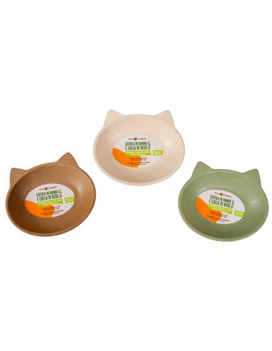 CIOTOLA GATTO IN BAMBU E LOLLA DI RISO