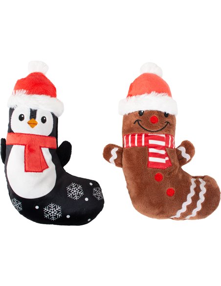 PELUCHE NATALE A CALZA SOGGETTI ASSORTITI