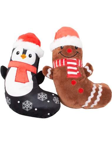 PELUCHE NATALE A CALZA SOGGETTI ASSORTITI