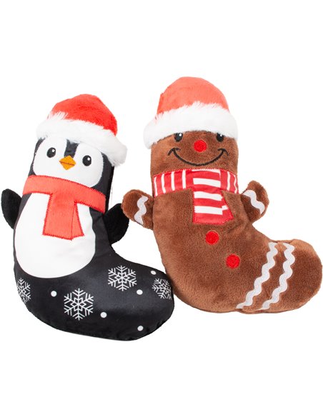 PELUCHE NATALE A CALZA SOGGETTI ASSORTITI