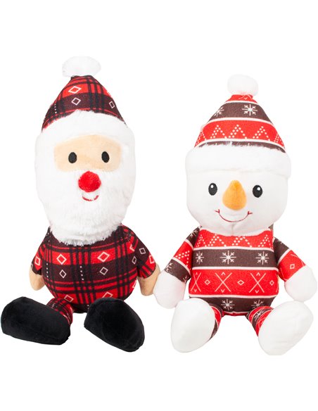 PELUCHE NATALE CON PIGIAMA SOGGETTI ASSORTITI