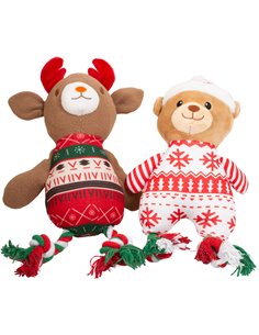 PELUCHE NATALE CON CORDA SOGGETTI ASSORTITI